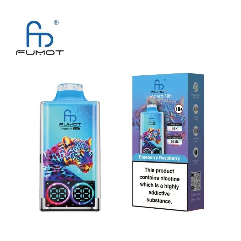 no vaping - Fumot Leopard 40k blueberry raspberry high-capacity vaporizer