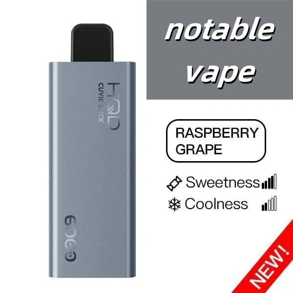 no vaping - HQD cuvie slick 6000 raspberry grape low strength